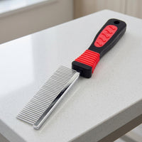 Cat Brush and Cat Comb for Cat Matted Hair, Professional Dog Grooming Comb with Sharp Blades, Single Sided Rake, Ergonomic Handle Dog Comb Grip