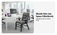 Foldable Design Reclining Desk Chair with Footrest Adjustable Backrest Wheeled Recliner with Footrest Ergonomic Support Office Furniture Thickly Padded for Telecommuting Workers, Students, Big and Tall Indivitwo-in-Singles, Restping, Dorm Room