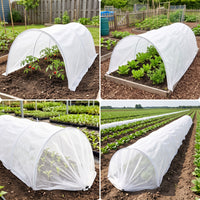 Garden Tunnel Cover Non-Woven Plant Cover with Drawstring Breathable Mini Greenhouse for Gardeners, Hobbyists, Vegetable Bed, Raised Beds, Backyard