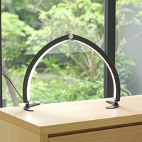 Half Shadowed Arch Lamp Lash Light Professional Arch Lamp with Flat Base for Estheticians, Makeup Vanity, Tattoo Studio