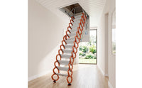 Retractable Attic Ladder Space-Saving Pull down Attic Ladder Foldable Folding Loft Staircase for Homeowners, Mezzanine