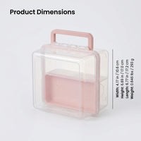 Hot Food Containers for Adults, Double Layer Lunch Box with Compartments, Microwave Bento Outdoor Dining Container