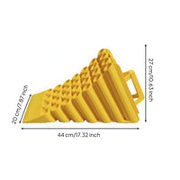 Yellow Wheel Chock Molded Plastic Wheel Stop High Visibility Tire Chock Sturdy for Truck Drivers, Bus Operators, Parking, Loading Area