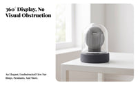 Jewelry Display Stand with Transparent | Compact Tabletop Design, securing Dust Cover, band Display with Pedestal, for Retail Displays