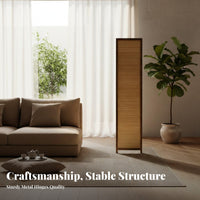 Foldable Chinese Design Room Divider No Installation Required Asian Design Partition Screen Portable Bamboo Privacy Partition Handmade for Interior Designers, Business Owners, Away Ice Workers, Entryway, Bedroom, Studio Apartment, Restaurant