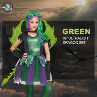 Halloween Kids Dragon Costume Set with Wings and Tail, Cosplay Prop