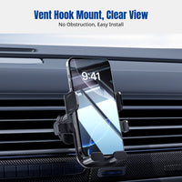 Universal Car Phone Holder, Suction Air Vent Installation, Wide Compatibility