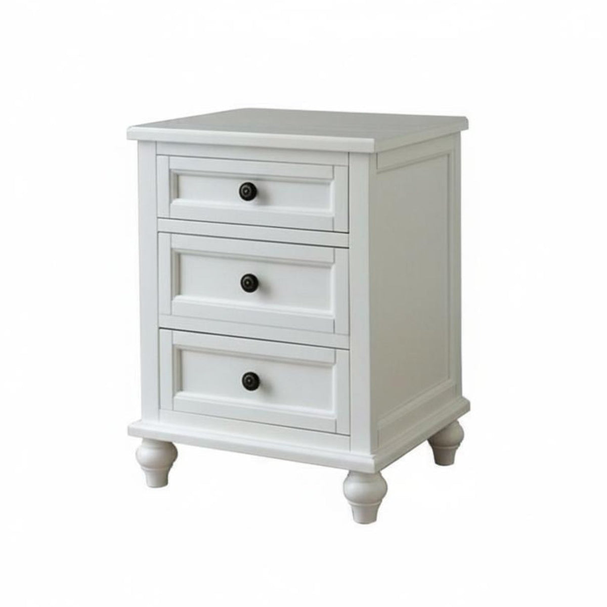 US-inspired and design typeDrawer Nightstand Sturdy Construction 3-Drawer Bedside Cabinet Spacious surface Bedroom Furniture Easy Assembly for homeowners, Apartment Dwellers, Students, Small areas, Guest Room, Office