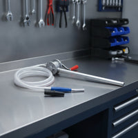 Oil Transfer Pump with Hose Rotary Manual Transfer Pump for Mechanics, Garage