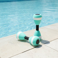 Water Dumbbells Easy-Grip Water Aerobics Dumbbells Lightweight Fitness Barbells for Swimmers, Seniors