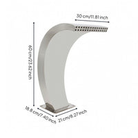 Pool with Base Curved Pool Waterfall Rectangular Hardware for Pond