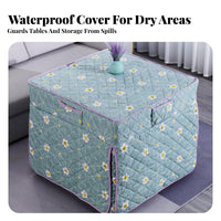 Heat-Trapping Thickened Kotatsu Quilt With Storage Pockets Quilted Heating Table Cover Soft Texture for Family, Winter, Tatami Room, Bedroom
