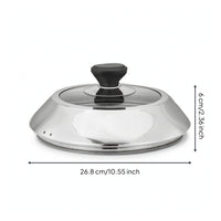 Domed Grill Dome Brushed Griddle Dome Compact Food Cover with Knob Versatile for Home Cooks