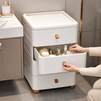 4 Layer Drawer Organiser, Movable Toy Storage for Kids Bedrooms, Stackable Storage Drawers, Not on-White Synthetic Material