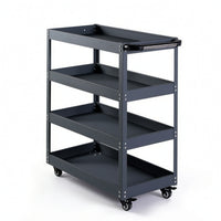 Four-Tier Utility Cart Multi-Purpose Metal Cart with Handle Space-Saving