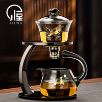 功夫茶具全自动玻璃创意冲茶器家用批发简约懒人泡茶器煮茶壶套装
