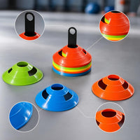 New Windproof Hollow Soccer Training Cones, Obstacle Markers for Basketball Taekwondo Agility Drills