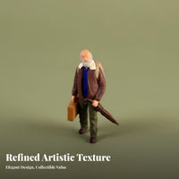 2 Pieces Guitarist and Explorer Figure Set Collectible Item Tiny People Figurines Hand Painted People Figures Realistic Features