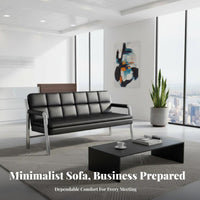 Minimalist Design Couch, Armchair, and Table collection space-saving Size Sofa Set Reception Seating for Office Managers, Business Owners, Clients, Lounge Area, Waiting Room