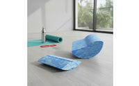 2 Pieces Exercise Block with Curved Rocker Supportive Foam Exercise Wedge Block Firm-Density Foam Wedge with Incline for Pilates Practitioners