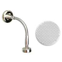 304 Stainless Steel Wall-Mounted Coffee Filter Curved Flexible Tube Showerhead Coffee Distributor Splash-Reducing Perforated Showerhead Filter Plate for Water Distribution