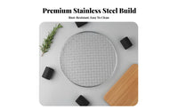 Rust-Resistant Round Barbecue Grill Net Rustproof Round Barbecue Net Easy to Clean for Campers, Outdoor, Camping, Picnic