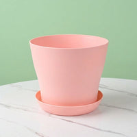 Plant Pots for House Plants and Flower Pots, Resin Plant Pots Indoor and Outdoor with Drainage Holes, 20cm Large Size, Plant Trays for Pots