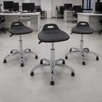 Anti-Static PU Foam Lab Stool with Adjustable Height and Swivel Function