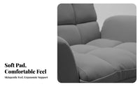 Comfortable Upholstered rotating Chair Soft Upholstery Upholstered Rolling Seat Modern Design Office Furniture Ergonomic spine supportrest for Students, Home Workers, Makeup Users, Dormitory, Bedroom, Study Room, Vanity Area