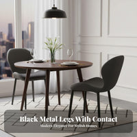 Ergonomic Backrest Upholstered Side Chair Modern Design Upholstered Shell Chair Space-Saving Dining Seating Stable Frame for Homeowners, Families, Interior Decorators, Game Room, Home Office, Bedroom, Restaurant
