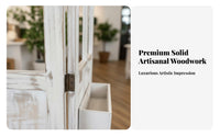 Folding Wooden Screen Foldable Design Decorative Wood Divider Multi-Functional Panel Screen Divider for Shop Owners, Renters, Entryway, Bedroom, Cafe