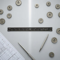 Triangular Scale Ruler Metal Alloy Model Drafting Ruler Lightweight Stationery
