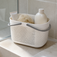 Thickened Imitation Rattan Portable Storage Basket for Bathroom, Dorm, and Sundries