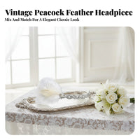 Jazz Age Feather Headband Vintage Design Peacock Feather Headdress 1920s Dancer Headband Jazz Age 1920s Dancer Headpiece