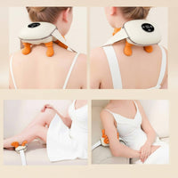 Authentic Palm Simulation Neck and Shoulder Massager Bionic Lcd Neck Massager Heat Relief Physical Wellness Rechargeable for Home, Office, Travel