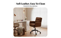 Scalloped Back Vanity Chair Vintage Inspired Upholstered Armchair Curved Backrest Indoor Furniture for Salon Clients, Homeowners, Living Room, Bedroom