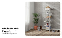 Space-Saving Vertical Shoe Rack Multi-Layer Design Storage Rack Easy Assembly Organizing Shelf Lightweight for Apartment Dwellers, Homeowners, Dorm Room, Entryway, Corner, Bedroom