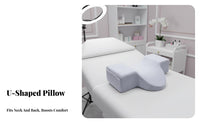 Removable and Washable Cover U-Shaped Lash Pillow Breathable Eyelash Grafting Neck Pillow Velvet Material for Estheticians, Spa