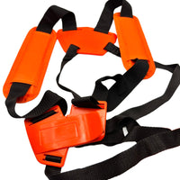 Lawn Mower Double Shoulder Strap, Yellow Tablet Style
