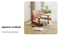 Back Support Japanese Zaisu Chair Space-Saving Legless Armchair Removable Cushion Tatami Seat Lightweight for People Who Enjoy Floor Living, Fans of Minimalist Decor, Bay Window, Bedroom, Tea Room, Meditation