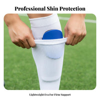 Soccer Shin Guards Shock Absorbing Small Soccer Shin Pads Bright Colors Sports Guarding Gear for Kids, Teens, Football Match, Futsal, Outdoor Field