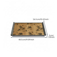 Tray with Handles Framed Rectangular Tray Tabletop