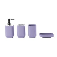 4 Pieces Bathroom Sink Organizer Set Matte Finish Rounded Corners Toothbrush Holder Set for Washroom