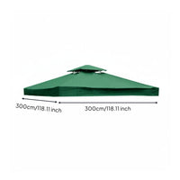 Replacement Gazebo Canopy Protection Double Tier Canopy Top Waterproof Gazebo Roof Cover for Backyard, Garden, Patio