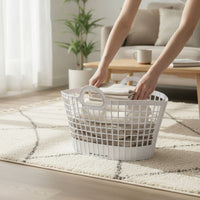 Foldable Collapsible Laundry Basket Ventilated Collapsible Clothes Hamper Lightweight Laundry Basket with Handles Portable for Bathroom