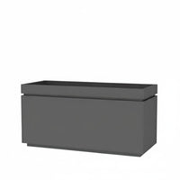 Metal Planter Bench, Outdoor Iron Flower Box, Divider, Seating Combo