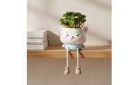Creative Hanging Leg Planter Whimsical Cute Hanging Planter Desktop Display Cartoon Face Flower Pot for Desk, Living Room, Indoor