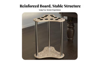 Floor Pool Cue Rack Wood Grain Finish Wooden Billiard Cue Holder Construction Billiard Stand for Home Game Lovers, Clubhouse, Bar