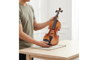 4/4 Violin Fine Tuners Full-Size Violin String Instrument Glossy Brown