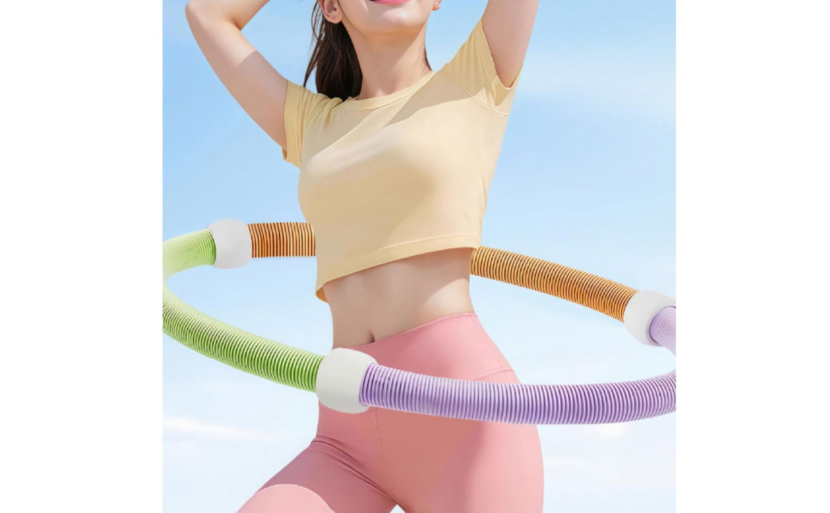 Elastic Loop Waist Hoop Comfortable Weighted Fitness Hoop Waist Exerciser for Adults, Home Gym